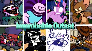 🎶FNF Improbable Outset But Different Characters Sing it🎶  FNF Improbable Outset But Everyone Sings [upl. by Nodnarbal357]