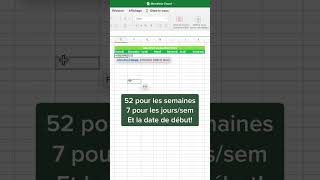 Comment créer un calendrier sur Excel 🗓️🗓️ apprendreexcel excelfrancais astuceexcel [upl. by Okimuk150]