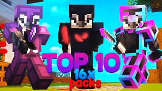 Top 10 Best 16x Texturepacks For PvP amp Crystal PvP  119 amp 120 [upl. by Navap]