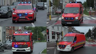 Brandweer Vilvoorde met spoed naar verschillende interventies in en rond Vilvoorde [upl. by Alcine]