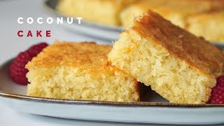 Moist and Delicious Coconut Cake  Easy No Flour No Butter Coconut Dessert [upl. by Tollman]