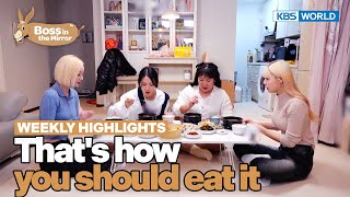 Weekly Highlights Thats how you should eat it😆 Boss in the Mirror  KBS WORLD TV 240508 [upl. by Alicsirp702]