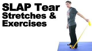 SLAP Tear Stretches amp Exercises for Shoulder  Ask Doctor Jo [upl. by Akehsay441]