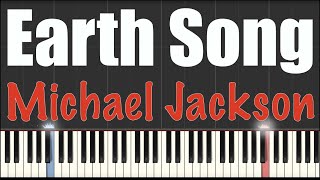 Earth Song  Michael Jackson  Piano Tutorial [upl. by Janean]