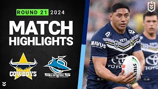 NRL 2024  Cowboys v Sharks  Match Highlights [upl. by Ynatsyd]