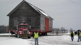 EXTENDED VIDEO Oneroom schoolhouse moved in Kewaunee County 3 [upl. by Ennail]