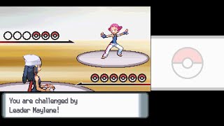 Pokémon Diamond Part 21 Crossing the Battle Line VS Maylene No Commentary [upl. by Landau]