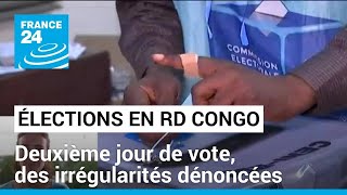 Deuxième jour de vote en RD Congo  quotDes irrégularités dénoncées par les opposants et observateursquot [upl. by Takakura]