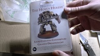 Legio Custodes ContemptorGalatus Dreadnought  Unboxing amp First Look WH40K [upl. by Noreik]