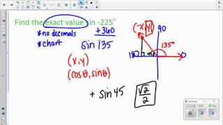 exact trig values with coterminal angles [upl. by Mir]