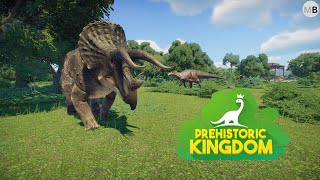 Triceratops And Edmontosaurus Exhibit Build Prehistoric Kingdom Gameplay [upl. by Repinuj]