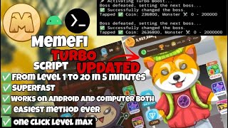 Meme Fi Automation Script Updated Android TERMUX Tutorial  Auto Level Max In One Click [upl. by Lelith]