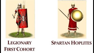 Total War Rome Remastered Elite Duel Legionary First Cohort vs Spartan Hoplites [upl. by Hulbig916]