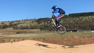 Riding a BMX Race Track on my redline flight BMX race bike [upl. by Lindley]