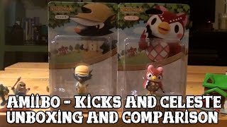 Amiibo Animal Crossing  Kicks and Celeste unboxingcomparison [upl. by Assital25]