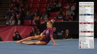 Kat Levasseur 995 Floor Big 12 Championships 32324 [upl. by Namijneb728]