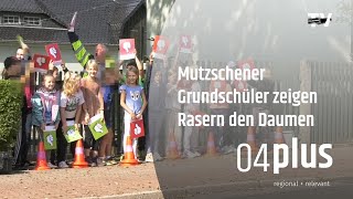 Mutzschener Grundschüler zeigten Rasern den Daumen [upl. by Eiser]