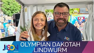 Running in the Olympics amp getting engaged Olympian Dakotah Lindwurm joins Jason at the Fair [upl. by Kliman]