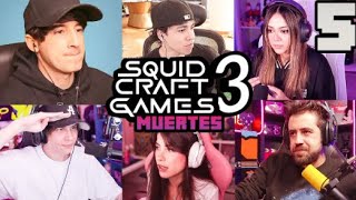 Todas Las Muertes de Squid Craft 3 Día 5 squidgame minecraft [upl. by Ecnal407]