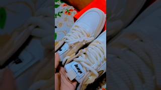 White sneakers shoes jordan shoes fashion trending jordan explore [upl. by Thagard370]