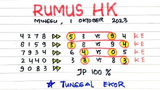 PREDIKSI HK 1 OKTOBER 2023  BOCORAN TOGEL HK HARI INI  RUMUS KEPALA EKOR HK JITU [upl. by Ennairda]