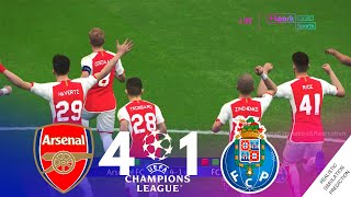 Penalty Shootout • Arsenal 41 FC Porto  Champions League 2324  Videogame Simulation amp Recreation [upl. by Rudwik]