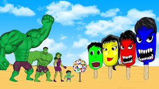 Evolution of Team Hulk Vs Evolution of Ice Cream  Evolution Mystery  Who The King Of Super Heroes [upl. by Tania338]