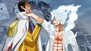 Luffy Gear 5 vs Kizaru Golden monkey Kizaru kneel before Luffys new Haki  One Piece Film Red [upl. by Llenahc]