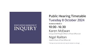 Nigel Railton  Day 182 PM 08 October 2024  Post Office Horizon IT Inquiry [upl. by Nirahs549]