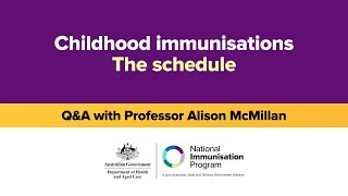 Childhood immunisations – the schedule [upl. by Lednar881]