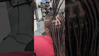 2 Layered Knotless Braids Cornrows  Midback Length [upl. by Onihc802]