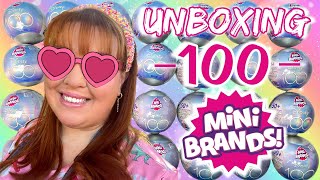 not clickbait FACE REVEAL UNBOXING 100 DISNEY MINI BRANDS PACKAGES [upl. by Shabbir]