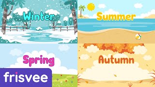 Four Seasons in a Year ❄🌸☀🍁  Educational Song for Children  Frisvee [upl. by Kcira]