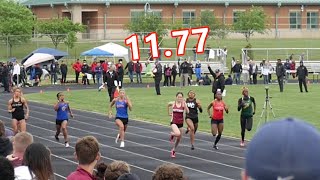 Anna Kessler Overtakes the Field  Girls 100m Final  2021 OHSAA D1 Region 3 [upl. by Horwitz]