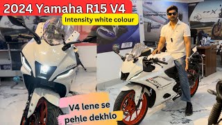 2024 Yamaha R15 V4 Review  Intensity white R15 v4 OBD2  Better than ktm 200 [upl. by Venita]