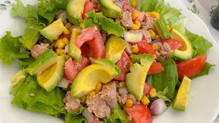 Salade au thon et avocat recette simple et rapide [upl. by Fiden14]