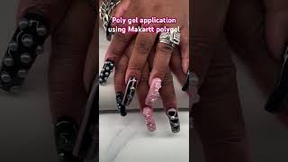 quotStunning polygel nails with curved tips amp rhinestonesnails nailart naildesign nailtech [upl. by Melina850]