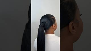 Easy 3 Part Sleek Ponytail On Natural Hair sleekponytail hairtutorial naturalhair [upl. by Nevile]