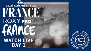 WATCH LIVE Quiksilver and ROXY Pro France  Day 1 [upl. by Anairt215]