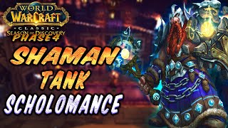 Shaman Enhancement Tank POV Scholomance  Season of Discovery Phase 4  Best Dps Wow Classic [upl. by Ayardna]