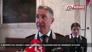 IL RAPPORTO TRA I GIOVANI E LARMA PRESENTATO IL CALENDARIO 2025 DEI CARABINIERI  01112024 [upl. by Burt]