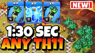 EPIC STRATEGY  Th11 LAVALOON Attack Strategy  Th11 Attack Strategy  Th11 New Troop🔥 [upl. by Licko]