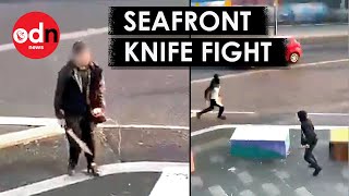 Southend Machete Fight Captured in Disturbing Video [upl. by Eniamrej849]