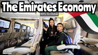 Emirates Economy Experience on Boeing 777300ER from New York to Dubai travel flight emirates [upl. by Britte]