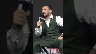 Merab Dvalishvili goes crazy after Umar Nurmagomedov question ufc merabdvalishvili ufc308 [upl. by Pedaias]