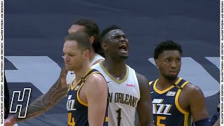 Zion Williamson Bullies Rudy Gobert In the Paint  Jazz vs Pelicans  March 1 202021 NBA Season [upl. by Phaedra479]