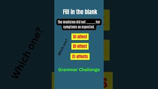 Affect Vs Effect grammartest englishquiz [upl. by Meave]