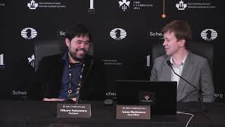 Postgame Press Conference with Hikaru Nakamura  Round 5  FIDE Candidates [upl. by Bust692]