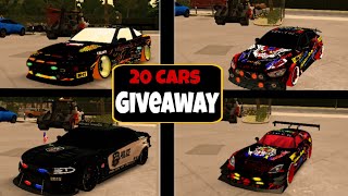 Giveaway  20 Cool Cars amp 20k Gold Coin  Car Parking Multiplayer [upl. by Berey101]