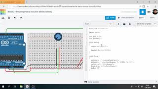 Tinkercad ile Arduino Bölüm 27  Potansiyometre İle Servo Motor Kontrolü [upl. by Pet170]